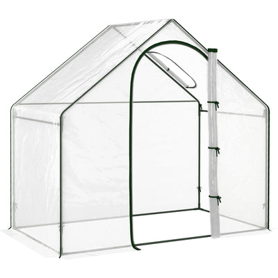 Walk In Greenhouse 180x100x168CM White Outsunny