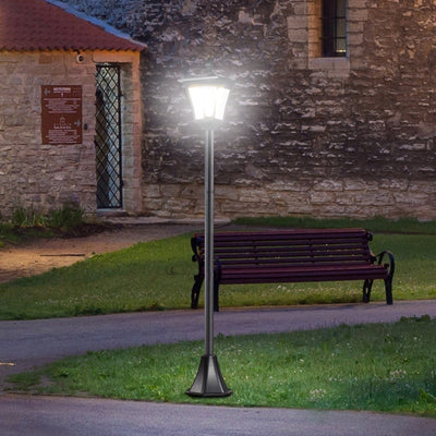 Solar Lamp Post, IP44, L18xW18xH160cm, Black Outsunny