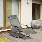 Rocking Garden Lounger Outsunny