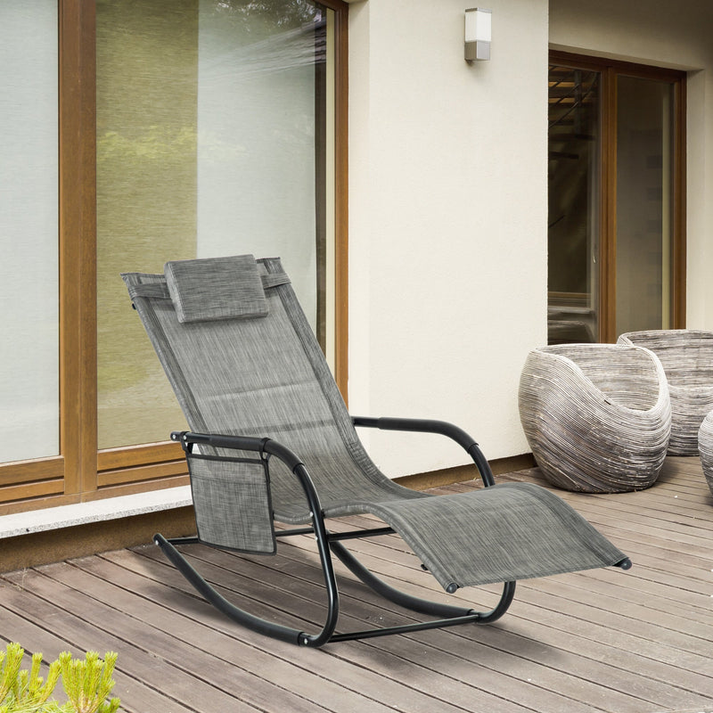Rocking Garden Lounger Outsunny