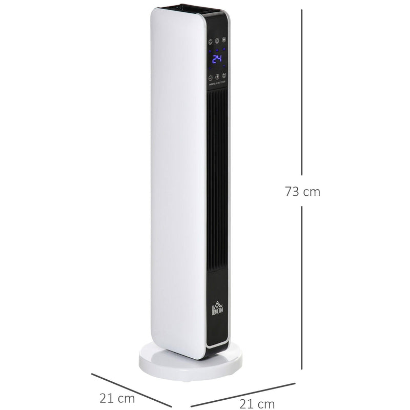Oscillating Ceramic Tower Heater, 1000W/2000W
