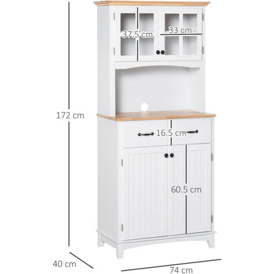 Modern Kitchen Cupboard, 2 Drawers, White Homcom