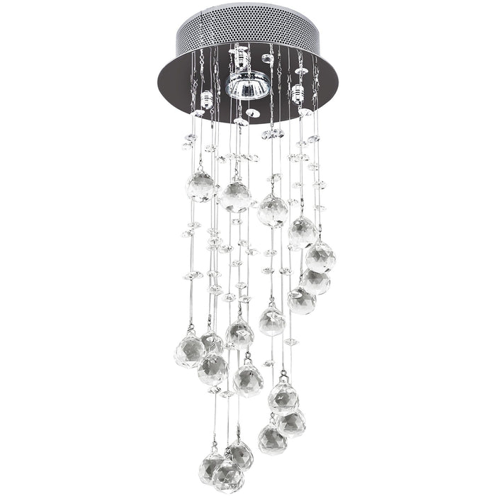 Elegant Spiral Crystal Pendant Lamp, Silver