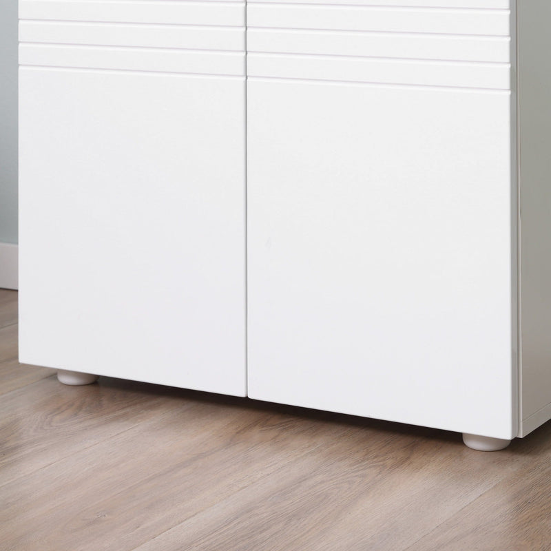 White Under Sink Bathroom Cabinet, 60W x 30D x 62.5Hcm
