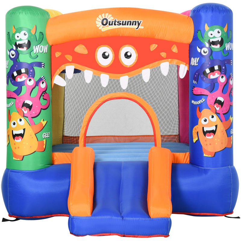 Kids Monster Themed Bouncy Castle With Pump, Age 3-12 Years