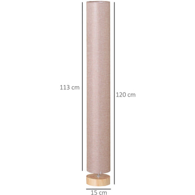 Modern Floor Lamp, 47-Inch, Fabric Linen Shade Homcom