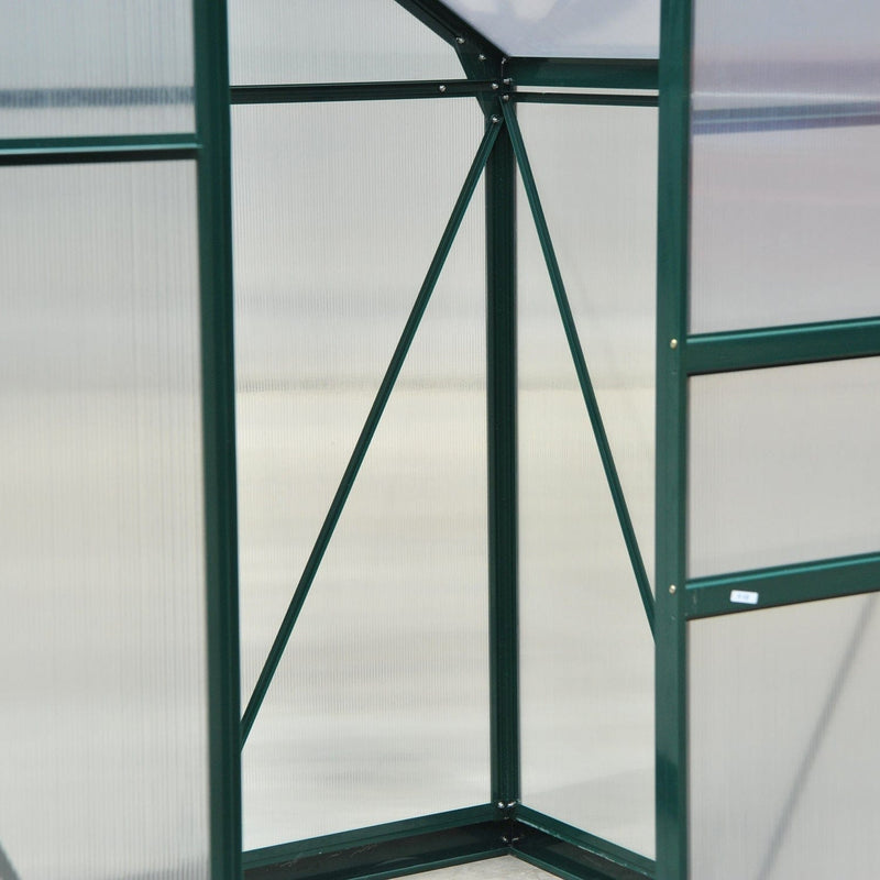Polycarbonate Greenhouse, Walk In, Galvanised Frame, Clear