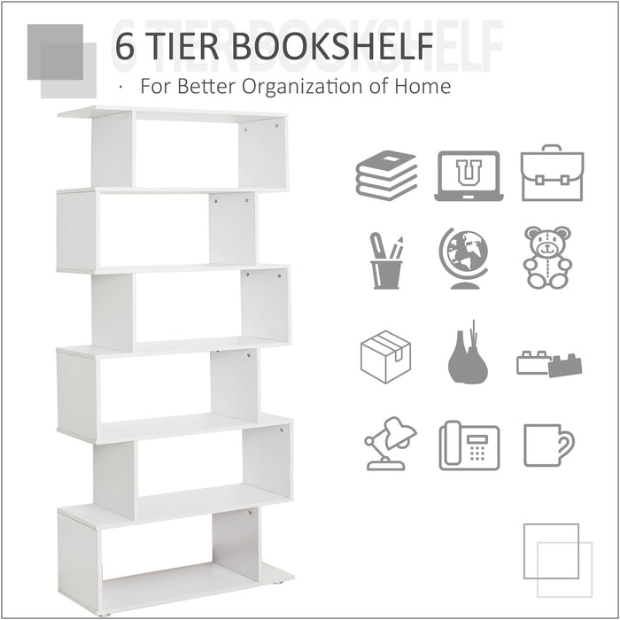 Bookcase 80cm Wide, 6 Tier