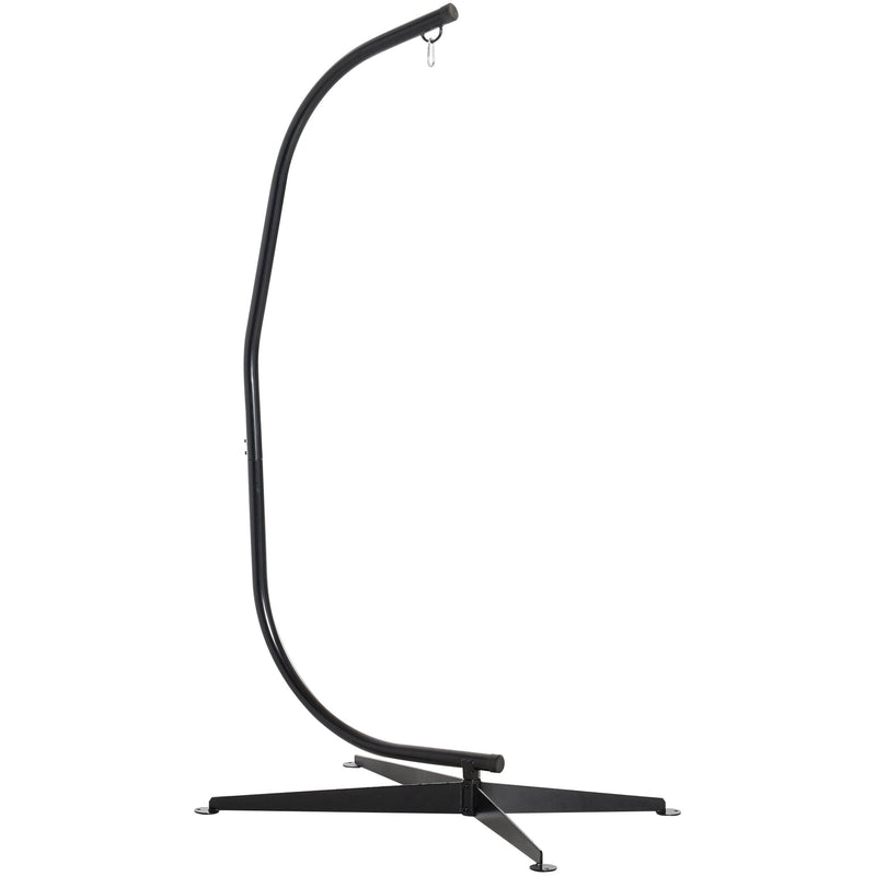 Outsunny Hanging Hammock Stand Hammock Chair Stand C Stand Steel Heavy Duty Stand for Air Porch Swing Chair Indoor Outdoor (Only Construction) Outsunny