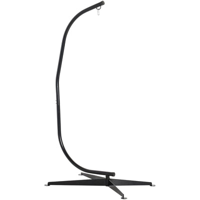 Outsunny Hanging Hammock Stand Hammock Chair Stand C Stand Steel Heavy Duty Stand for Air Porch Swing Chair Indoor Outdoor (Only Construction) Outsunny
