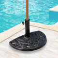 Heavy Duty Half Moon Parasol Base, Bronze Outsunny