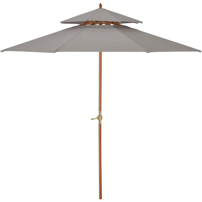 Large Outdoor Umbrella, 2.7m, 2 Tier