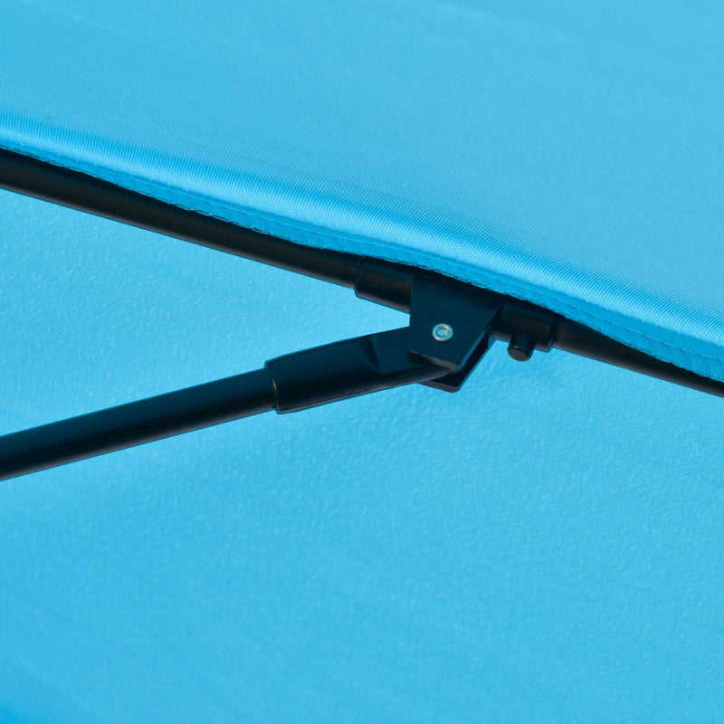2.6M Patio Parasol with Aluminium Frame, Blue Outsunny