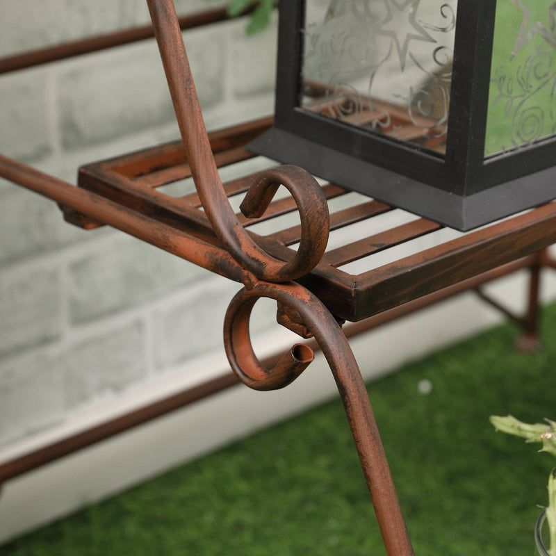3 Tier Metal Plant Stand, Indoor/Outdoor Outsunny