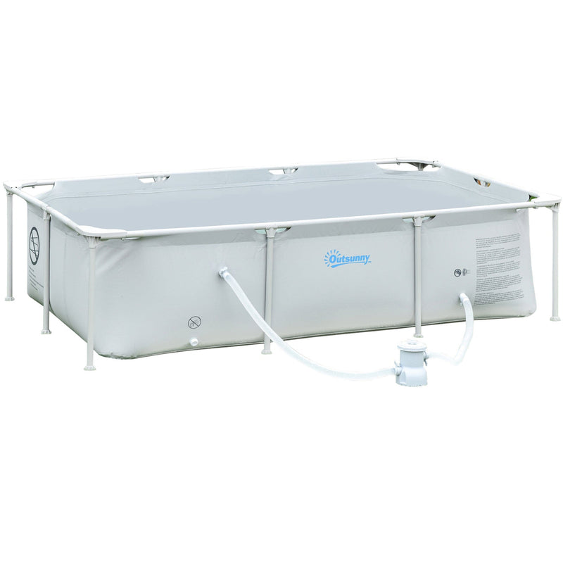 8ft Steel Frame Pool Set, Filter Pump, Rust Resistant Outsunny
