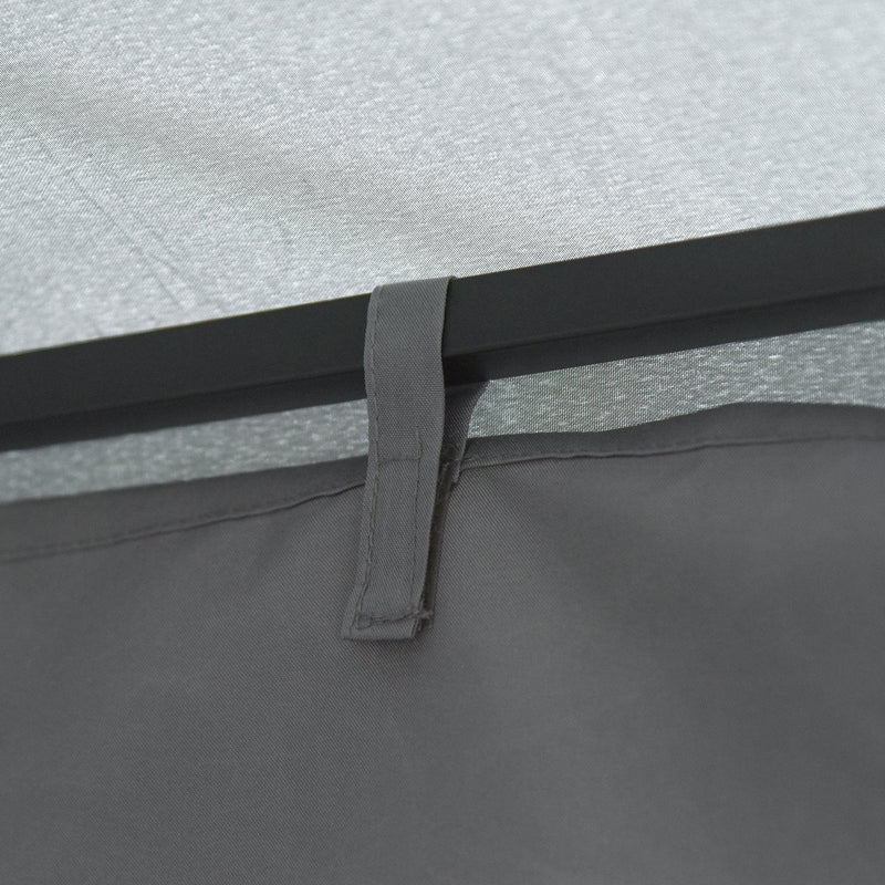 Steel Frame Gazebo With Sidewalls, 3x3m