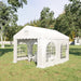Large White Party Tent With Church Style Windows 