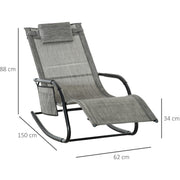 Rocking Garden Lounger Outsunny