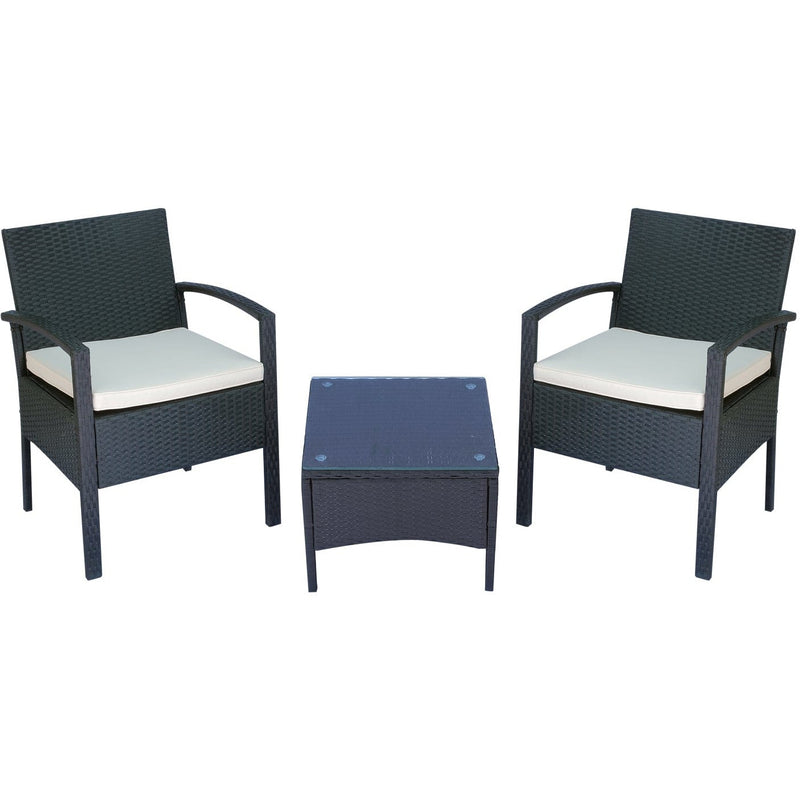 2 Seater Rattan Sofa Set with Table