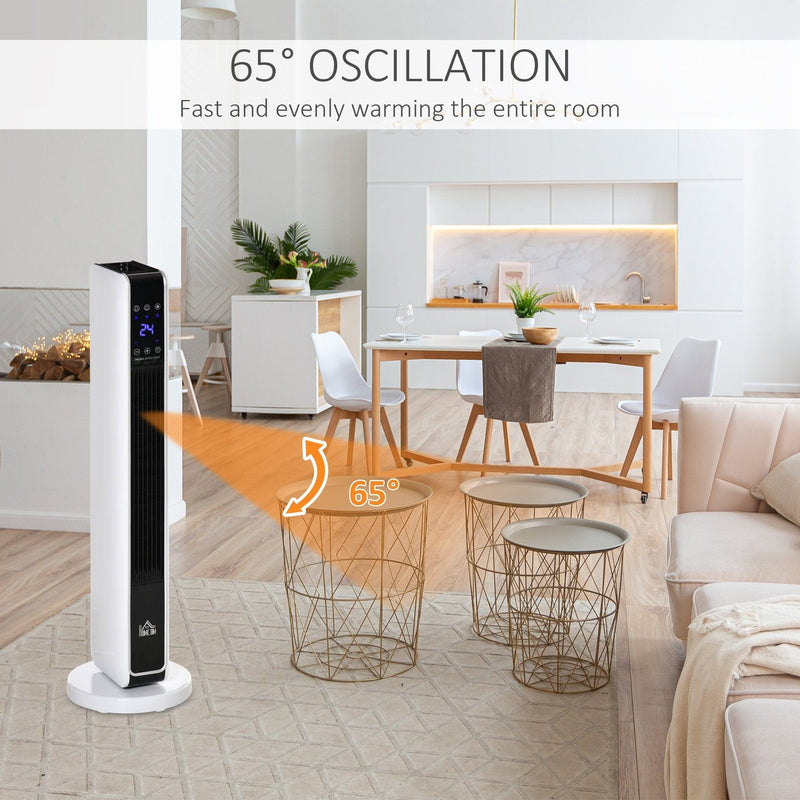 Oscillating Ceramic Tower Heater, 1000W/2000W
