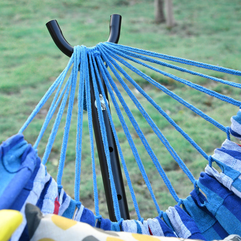 Camping Hammock with Stand, Bag, Adjustable, 120kg Load Outsunny