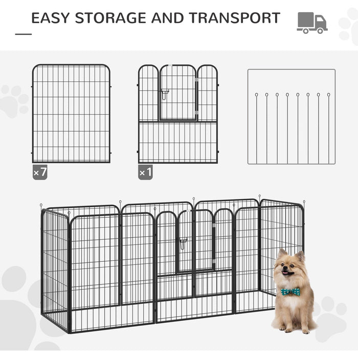 Heavy Duty Dog Play Pen, Foldable, Black