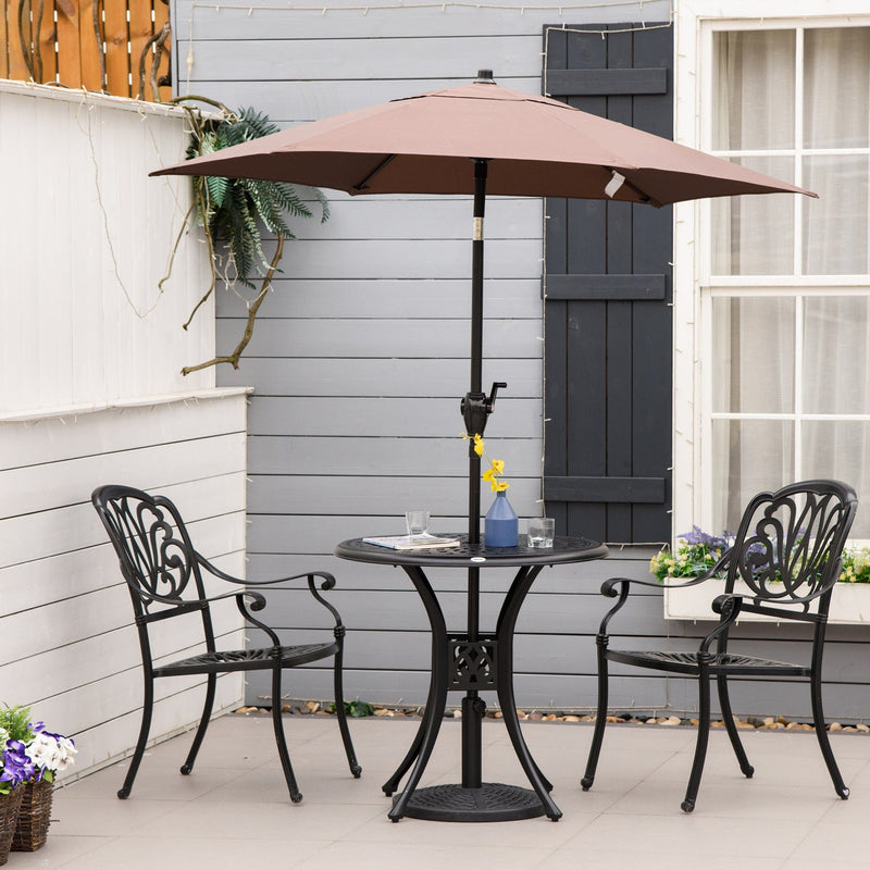 Round Garden Table with Parasol Hole