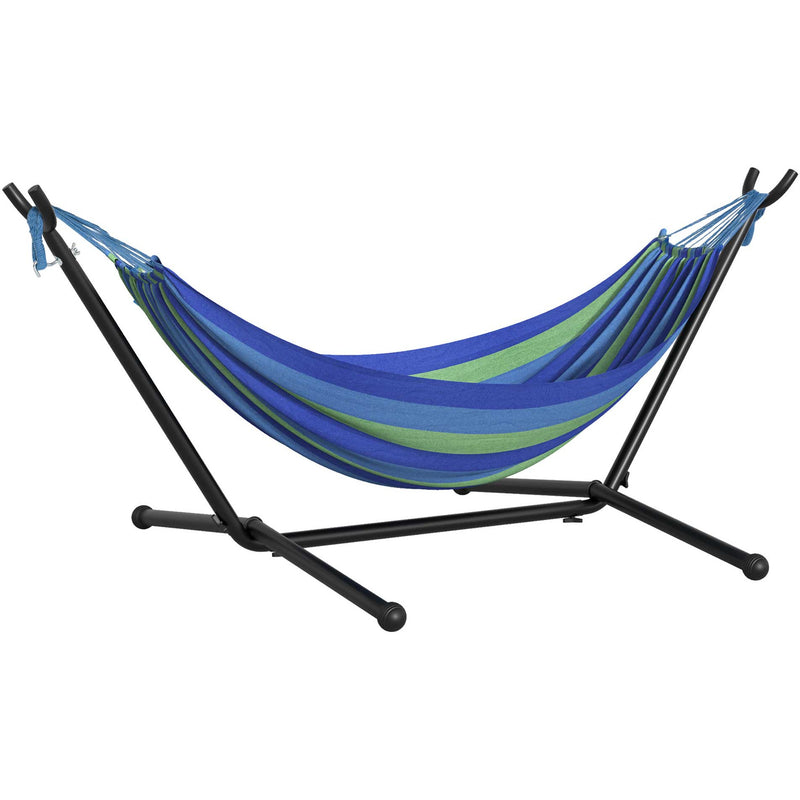 Camping Hammock with Stand, Bag, Adjustable, 120kg Load Outsunny