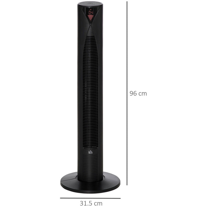 38" Slim Oscillating Tower Fan, 3 Speed, Remote, 12h Timer