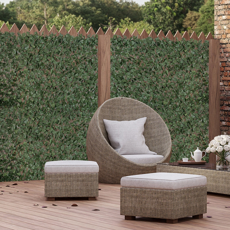 Expanding Trellis Fence, 2m x 1m, Artificial, Telescopic Outsunny