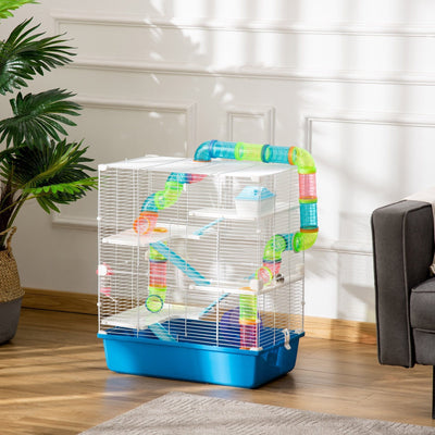 Large Hamster Cage, Blue Pawhut