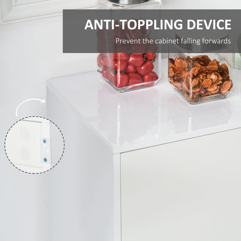 Modern Storage Cabinet For Living Room, L117 x W36 x H74cm