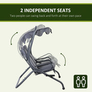 Canopy Swing Seat, Modern Garden Swing Seat, Outdoor Outsunny