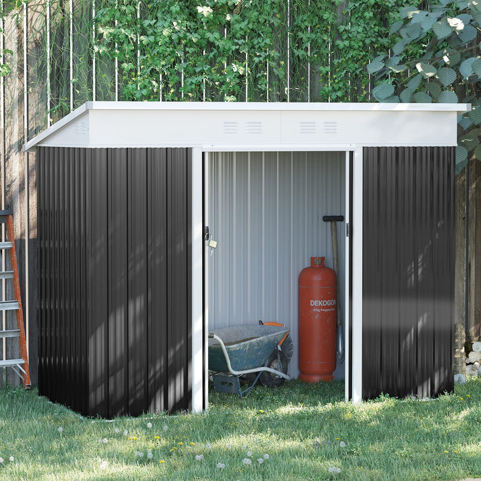 7x4 Metal Shed With Pent Roof