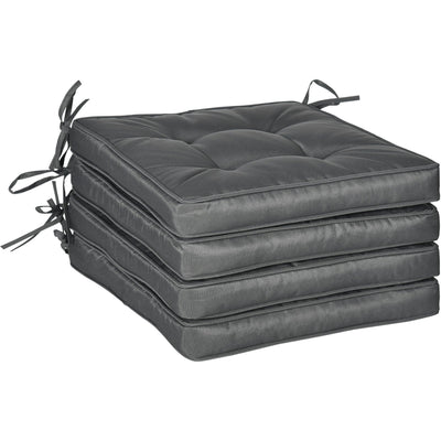 Garden Seat Cushion, 40 x 40cm, Grey Outsunny