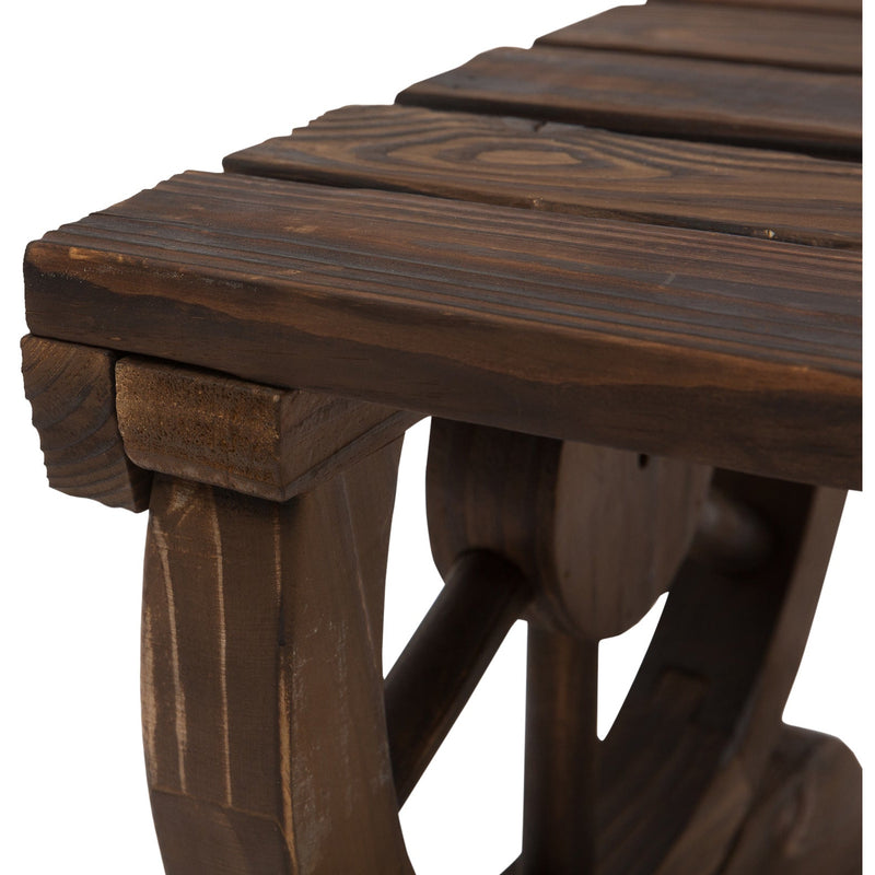 Wagon Wheel Bench Outsunny
