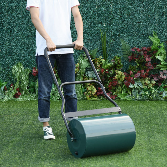 40L Lawn Roller, Collapsible Handle, Water/Sand Filled