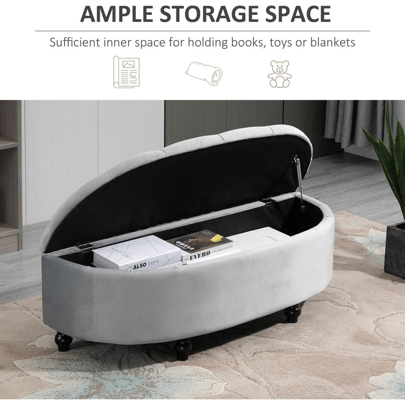 Half Moon Storage Ottoman