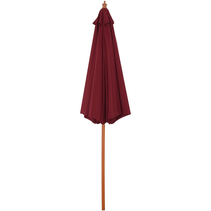 2.5m Wooden Garden Parasol - Top Vent