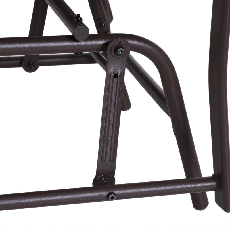 Bistro Set With Glider Chairs, Black