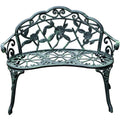 Cast Aluminium Garden Bench, Antique Rose-Style Outsunny