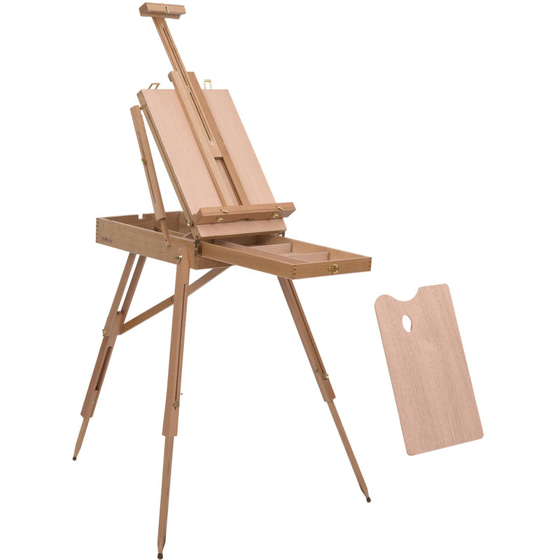 Wooden Art Easel, Portable, Natural Wood