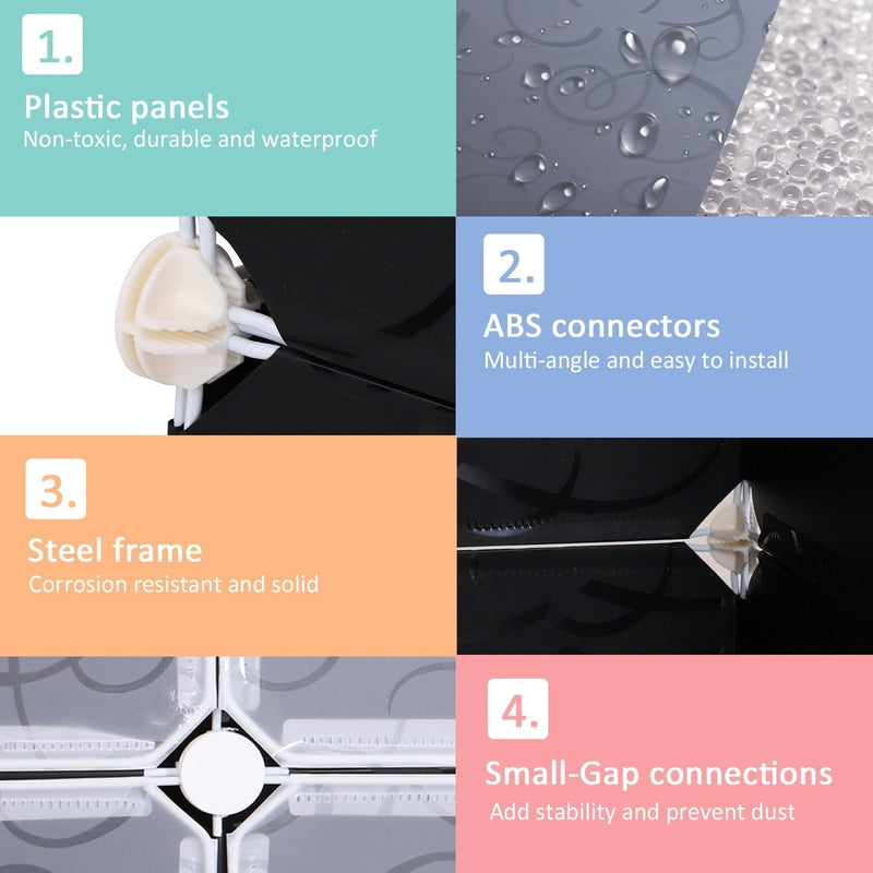 Modular Cube Storage Unit, Plastic DIY Wardrobe