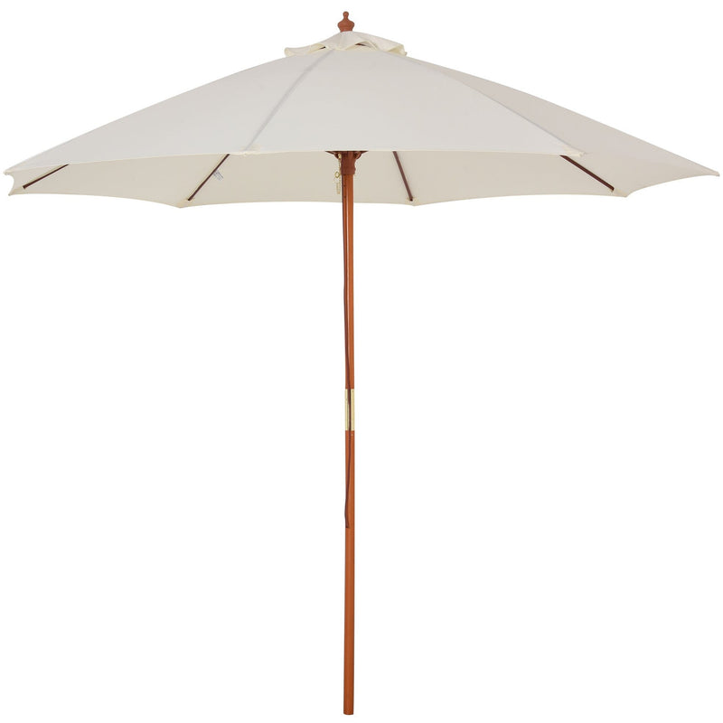 2.5m Wooden Garden Parasol - Top Vent