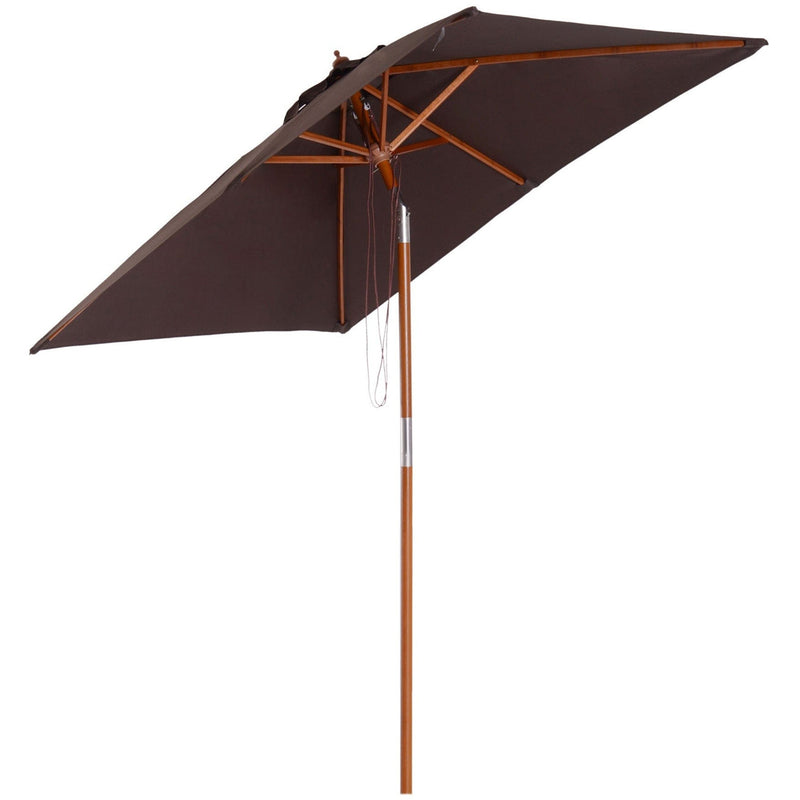 2m Outdoor Tilting Parasol Umbrella, Garden Sun Shade