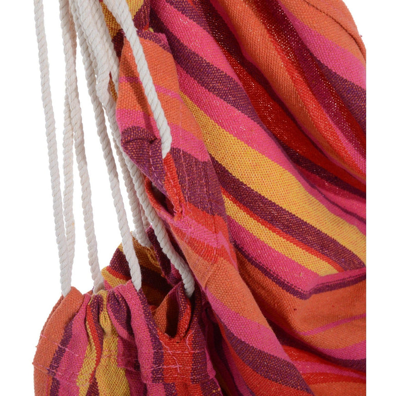 Rope Chair Hammock, Garden Patio Swing, Wooden, Cotton