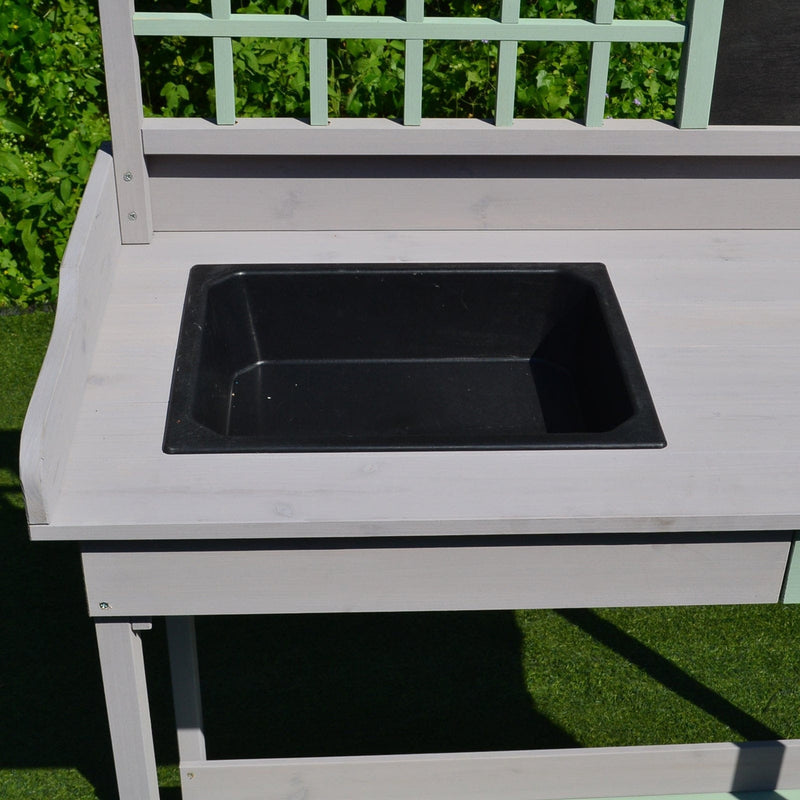 Outdoor Wooden Potting Table With Drawer