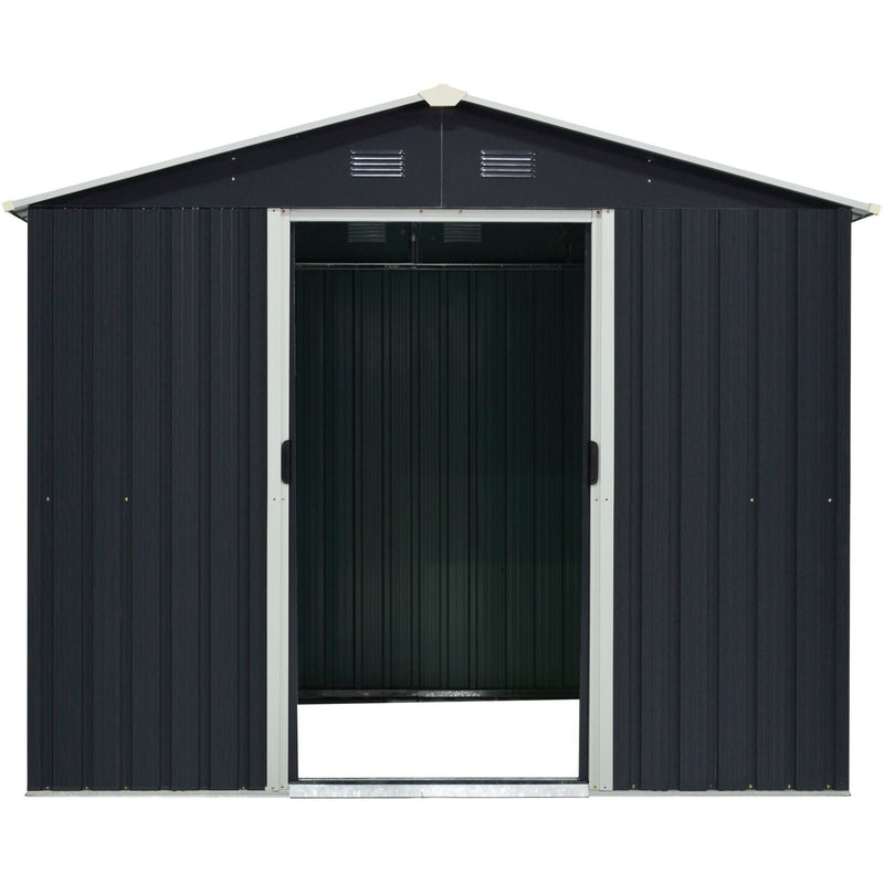 8x6 Metal Garden Shed, Apex Roof