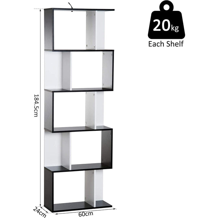 Bookcase 60cm Wide, 5 Shelves