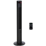 46" Oscillating Tower Fan, 3 Speed, Remote, 12h Timer, Black Homcom
